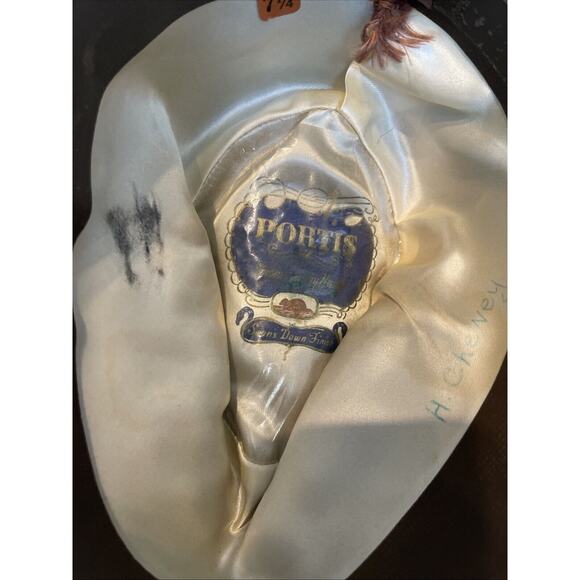 Vtg PORTIS Fedora Hat Sz 7 1/4 Swans Down Finish Swans Water Repellant Finish - Picture 9 of 13